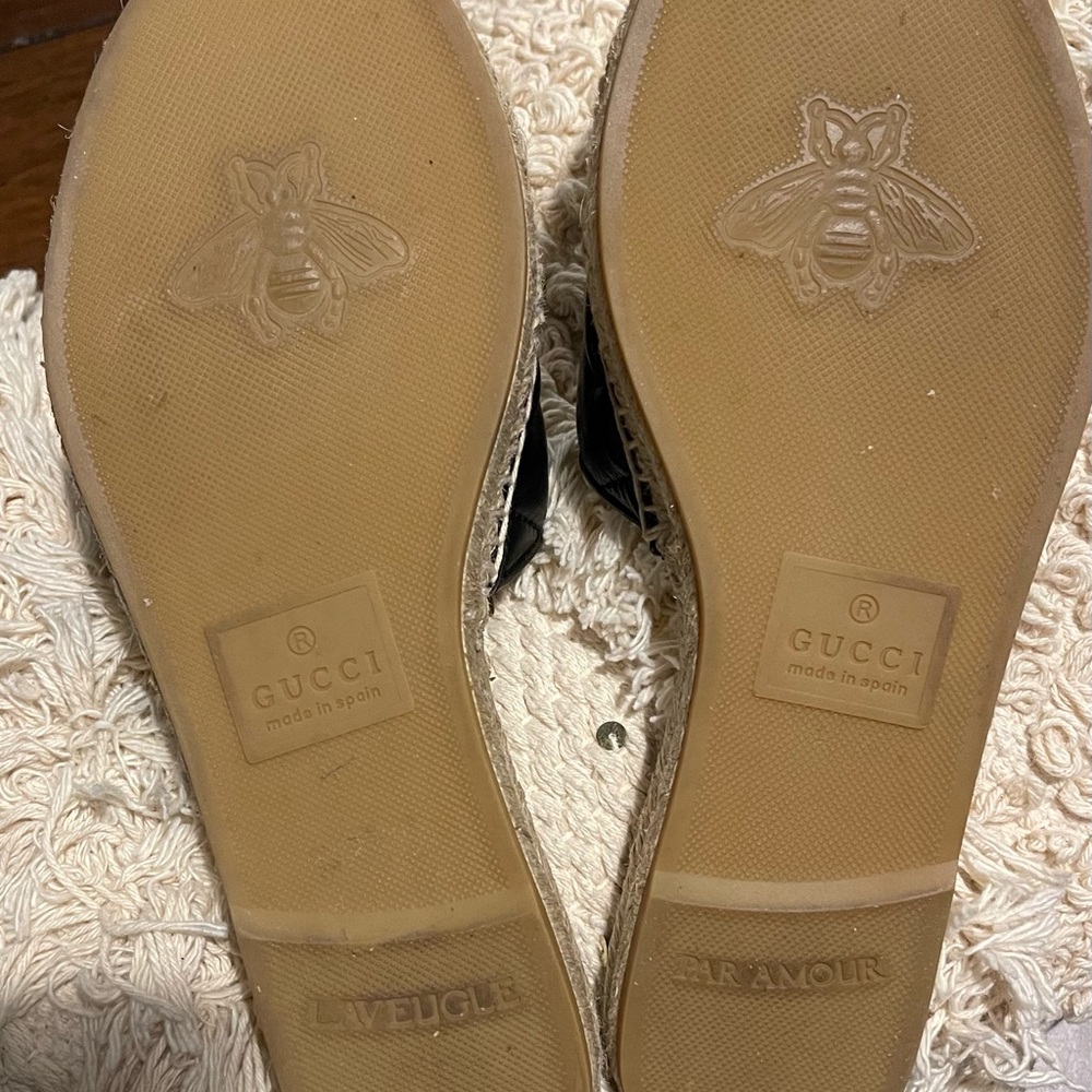 Gucci Black and Gold Women's Slides - Picture 6 of 10